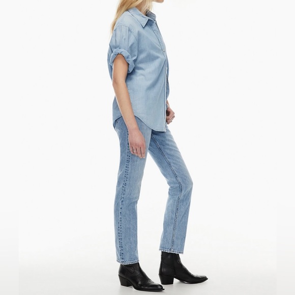 ARITZIA Denim Forum The Romy Mid Rise Straight Leg Jeans 30L NWT - Picture 11 of 12
